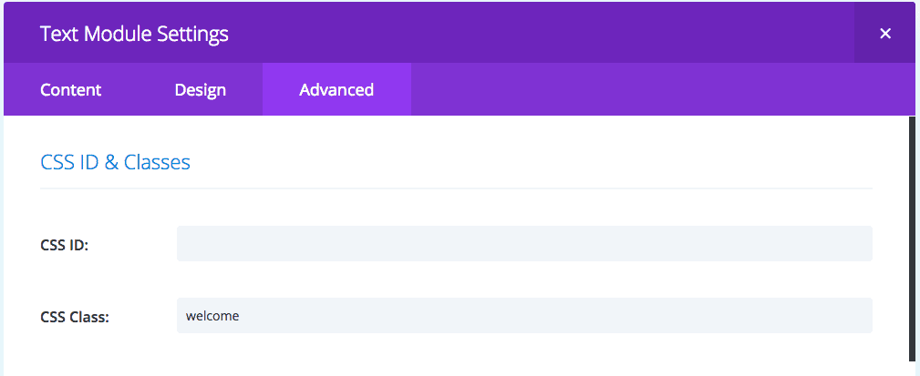 Module settings